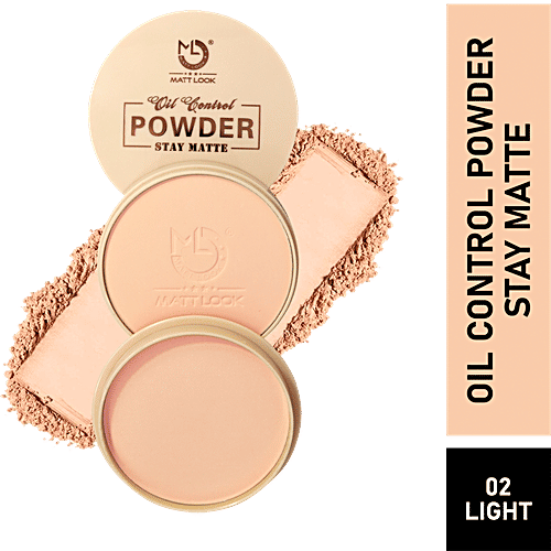 Mattlook CC Stay Matte Oil-Control Powder - Lightweight, High Coverage, Easy Application, 20 g 02 Light