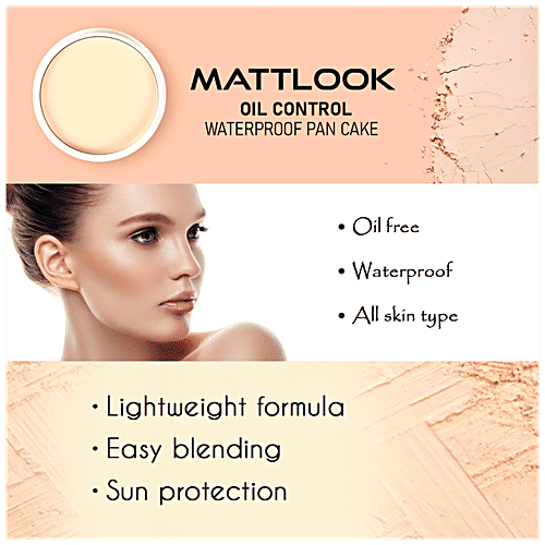 Mattlook Oil-Control Waterproof Pan Cake - Lightweight, Sun Protection, Easy To Blend, 15 g 04 Sun Power 