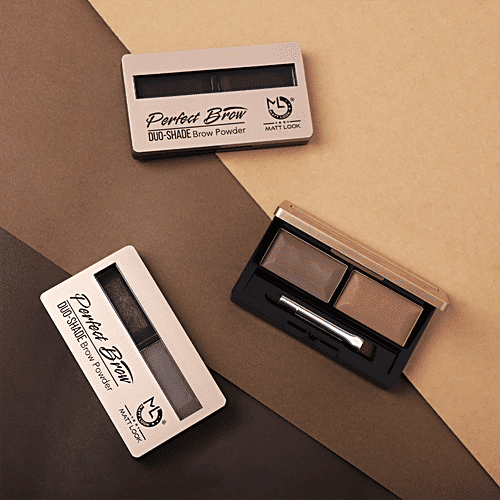 Mattlook Perfect Brow Duo-Shade Brow Powder - With Smudger Brush, Long-Lasting, 8 g 02 
