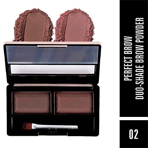 Mattlook Perfect Brow Duo-Shade Brow Powder - With Smudger Brush, Long-Lasting, 8 g 02 