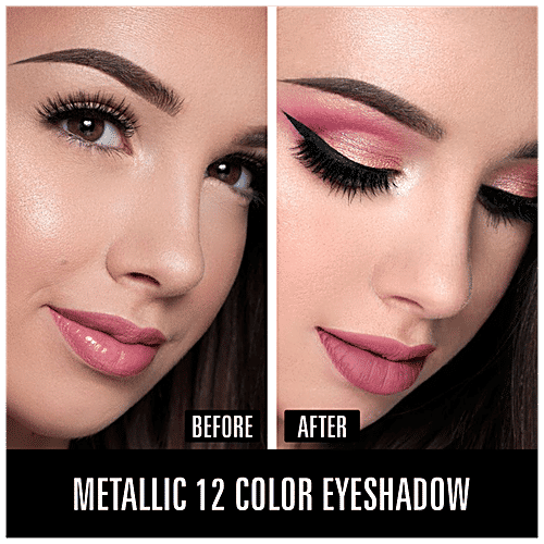 Mattlook Metallic 12 Color Eyeshadow Palette - Long-Lasting, High Pigmentation, Multicolour, 20 g 03 