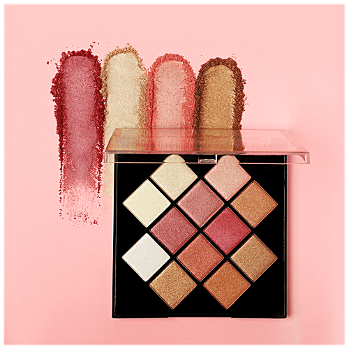 Mattlook Metallic 12 Color Eyeshadow Palette - Long-Lasting, High Pigmentation, Multicolour, 20 g 03 