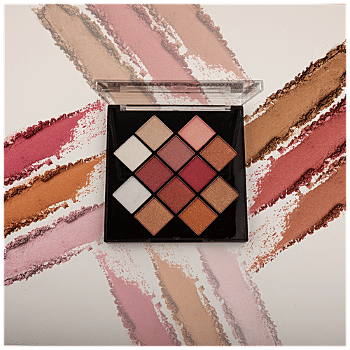 Mattlook Metallic 12 Color Eyeshadow Palette - Long-Lasting, High Pigmentation, Multicolour, 20 g 03 