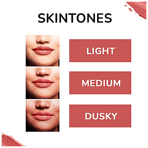 Mattlook Matte Crush Velvet Mousse Lipstick - Lightweight, Long-Lasting, High Pigmentation, 10 ml Peach Twist 