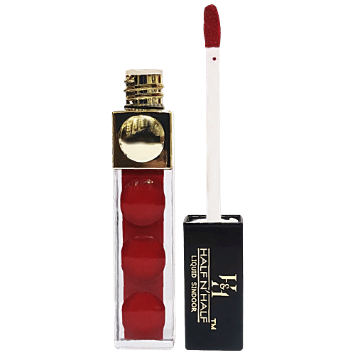 Half N Half Sparkling Liquid Sindoor - Waterproof, Long-Lasting, Quick-Drying, 7 ml Red