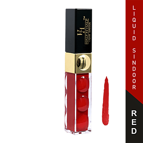 Half N Half Sparkling Liquid Sindoor - Waterproof, Long-Lasting, Quick-Drying, 7 ml Red