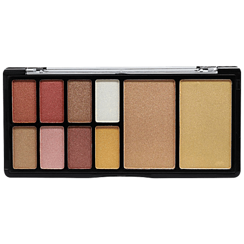 Buy Half N Half 10 In 1 Eyeshadow & Highlighter Makeup Palette
