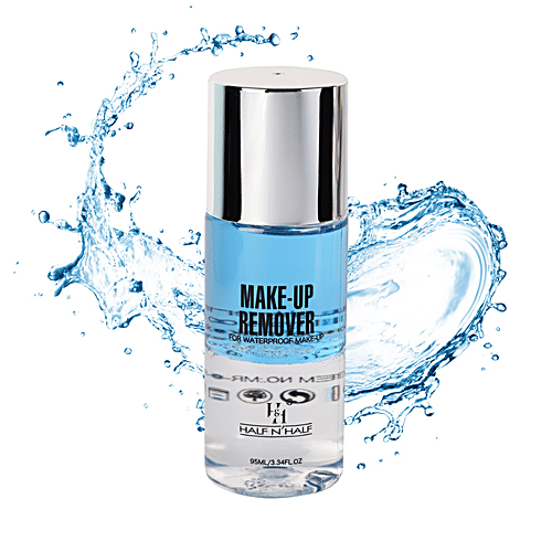 Half N Half Makeup Remover - For Waterproof Makeup, Fragrance Free, 95 ml 01 Ice Blue 