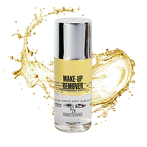 Half N Half Makeup Remover - For Waterproof Makeup, Fragrance Free, 95 ml 02 Yellow Beauty 