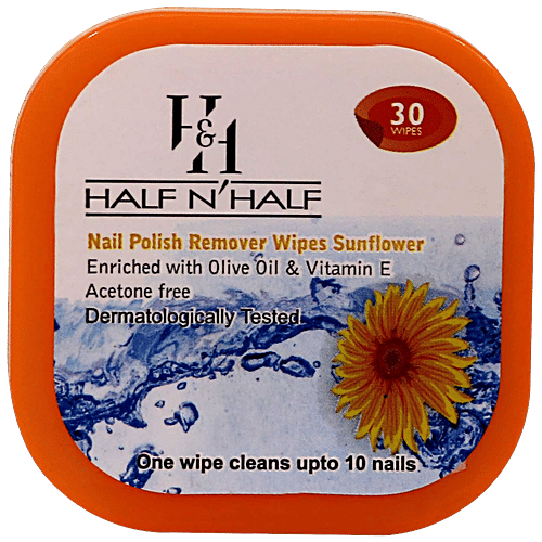 Buy Half N Half Nail Polish Remover Wipes Enriched With Olive Oil