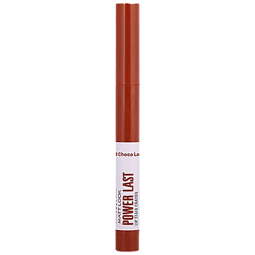 Mattlook Power Last Lip Stain Crayon - Non-Transfer, Creamy Matte, Rich Colour, 2 g Choco Lava 