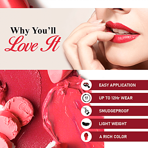 Mattlook Power Last Lip Stain Crayon - Non-Transfer, Creamy Matte, Rich Colour, 2 g Choco Lava 