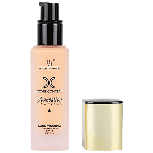 Half N Half Cover Conceal Foundation - Natural, Long-Wearing, Overtime Base, SPF 15, 35 g 03 Natural 