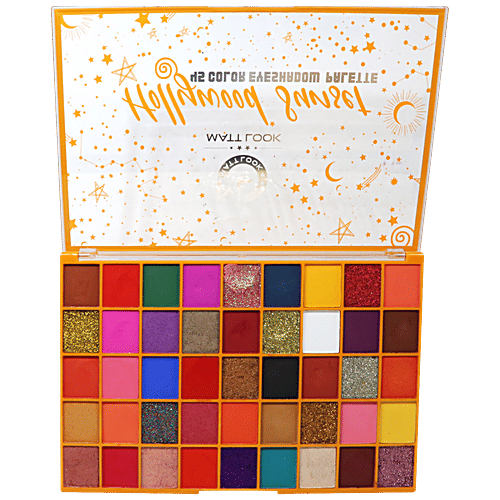 Mattlook Hollywood Sunset 45 Color Eyeshadow Palette - Highly Pigmented, 65 g Multicolour 01 