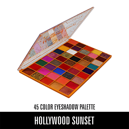 Mattlook Hollywood Sunset 45 Color Eyeshadow Palette - Highly Pigmented, 65 g Multicolour 01 