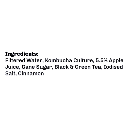 Umami Brew Sparkling Kombucha - Apple Cinnamon, Low Calorie, Antioxidant Rich, 250 ml  Low Calorie, Gut-friendly, Refreshing