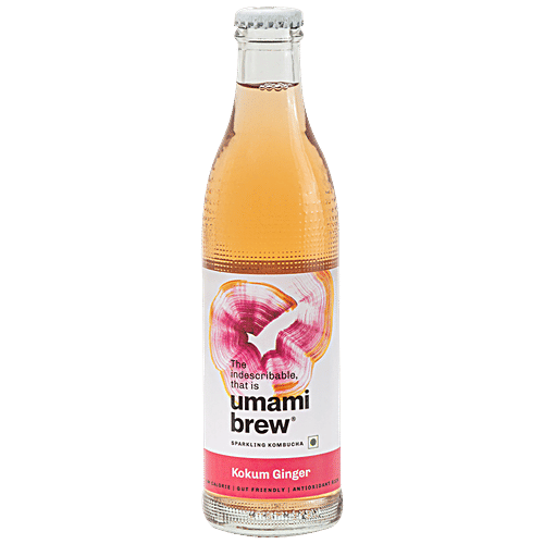 Buy umami brew Sparkling Kombucha Kokum Ginger, Low Calorie, Antioxidant Rich Online at Best
