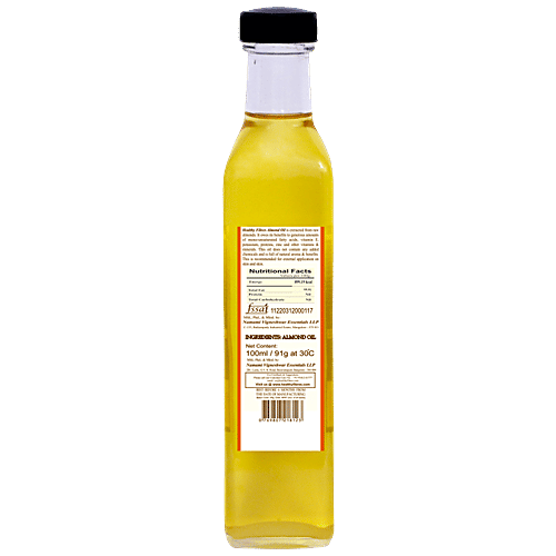 Healthy Fibres Premia Cold Pressed Sweet Almond Oil - Natural & Chemical Free, 100 ml