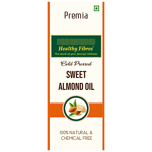 Healthy Fibres Premia Cold Pressed Sweet Almond Oil - Natural & Chemical Free, 100 ml
