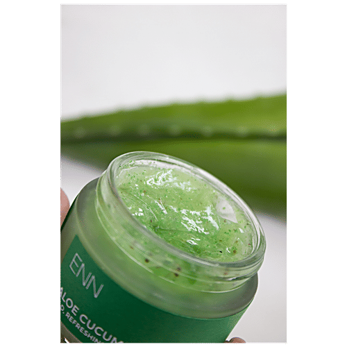 ENN Aloe Cucumber Face Scrub - Mild, Refreshing, Soft, Smooth, Moisturises Deeply, 50 g  