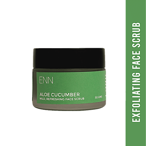 ENN Aloe Cucumber Face Scrub - Mild, Refreshing, Soft, Smooth, Moisturises Deeply, 50 g  