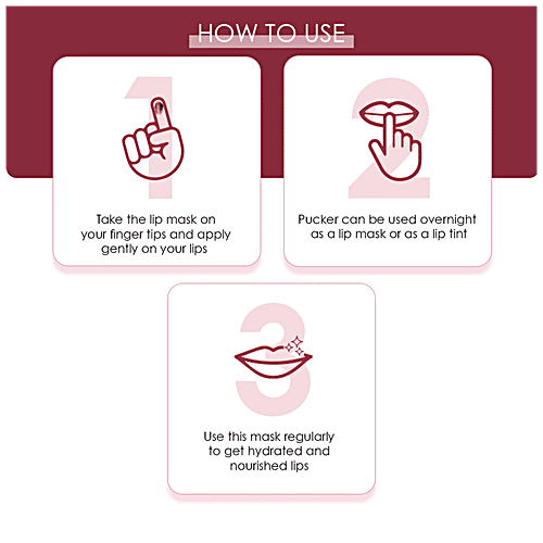 ENN Pucker - Hydrating Lip Mask, With Hyaluronic Acid, Rejuvenate Parched & Dehydrated Lips, 15 g