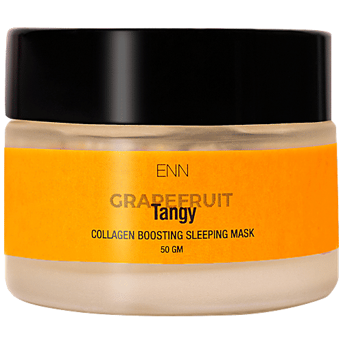 ENN Grapefruit Tangy - Collagen Boosting Sleeping Mask, Deeply Nourishes, Boosts Skin Elasticity, 50 g  