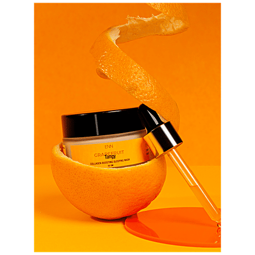 ENN Grapefruit Tangy - Collagen Boosting Sleeping Mask, Deeply Nourishes, Boosts Skin Elasticity, 50 g  