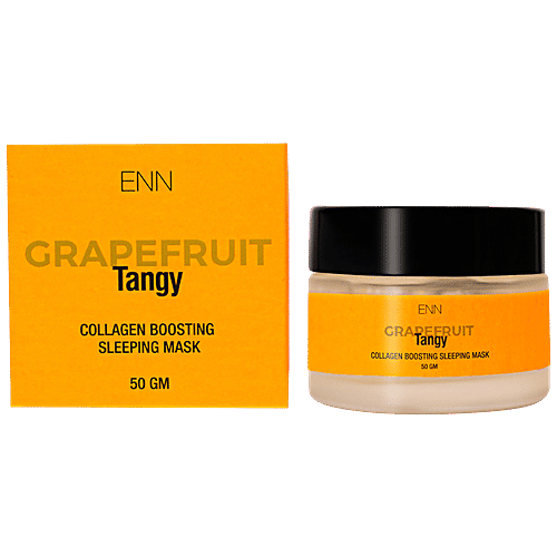 ENN Grapefruit Tangy - Collagen Boosting Sleeping Mask, Deeply Nourishes, Boosts Skin Elasticity, 50 g  