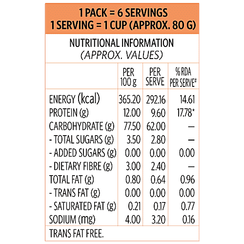 Earthmade Organic Penne Pasta - Rich In Protein, 500 g Pouch 
