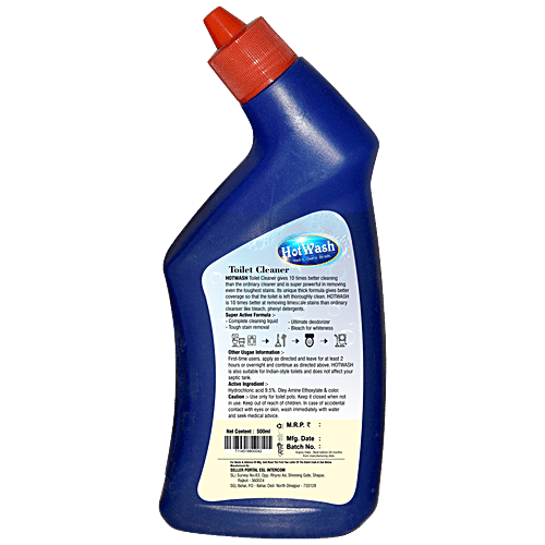 Hot Wash Extra Power Toilet Cleaner - 10X Better Cleaning, 500 ml Bottle