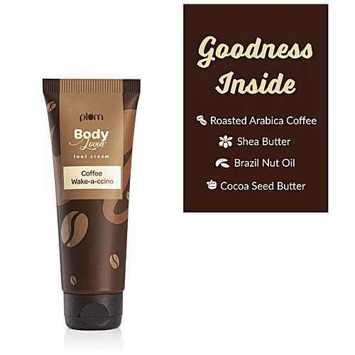 Plum BodyLovin' Foot Cream - Coffee Wake-a-ccino, Super Moisturizing, Lightweight, 75 g (Buy 1 Get 1 Free) 