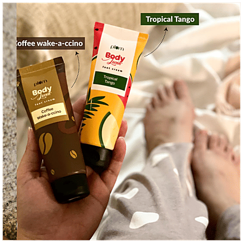Plum BodyLovin' Foot Cream - Coffee Wake-a-ccino, Super Moisturizing, Lightweight, 75 g (Buy 1 Get 1 Free) 