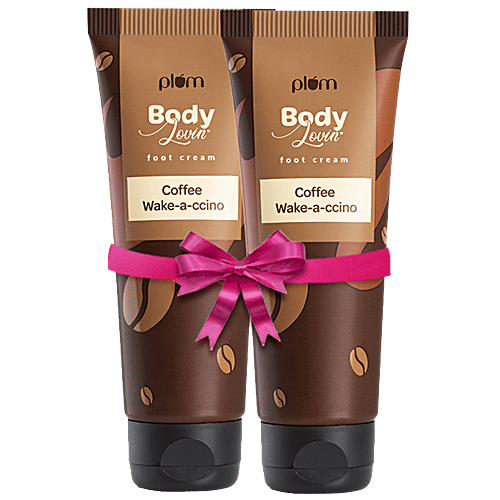 Plum BodyLovin' Foot Cream - Coffee Wake-a-ccino, Super Moisturizing, Lightweight, 75 g (Buy 1 Get 1 Free) 