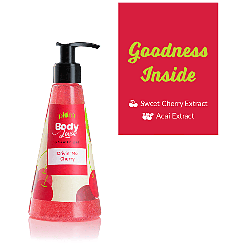 Plum Plum BodyLovin’   Drivin Me  Cherry Shower Gel | B1G1, 240 ml (Buy 1 Get 1 Free) 