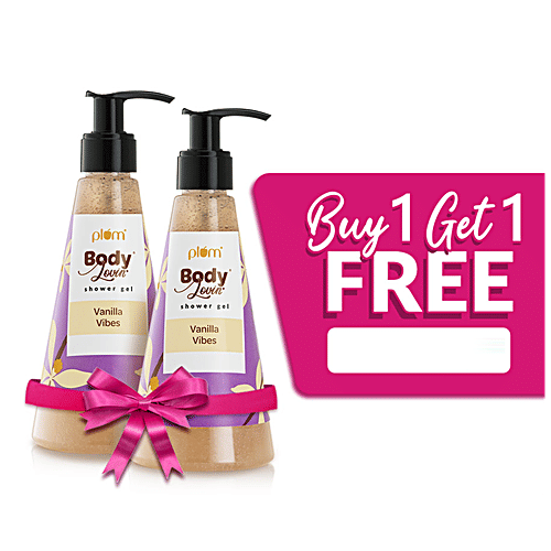 Plum Plum BodyLovin’ Vanilla Vibes Shower Gel, 240 ml (Buy 1 Get 1 Free) 