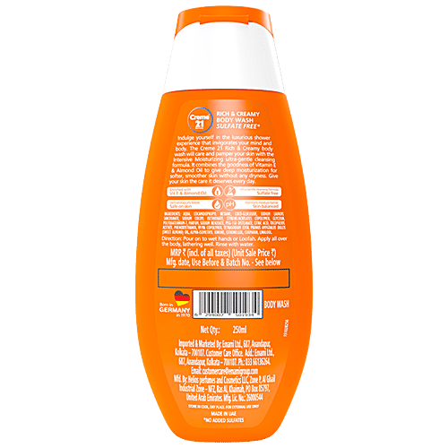 Buy Creme 21 Rich & Creamy Body Wash For Dry Skin Sulphate Free