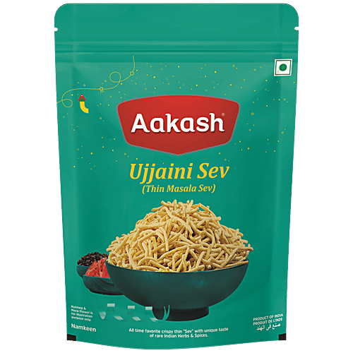 Aakash Ujjaini/Thin Masala Sev - Crunchy, Crispy, Perfect Snack, 900 g