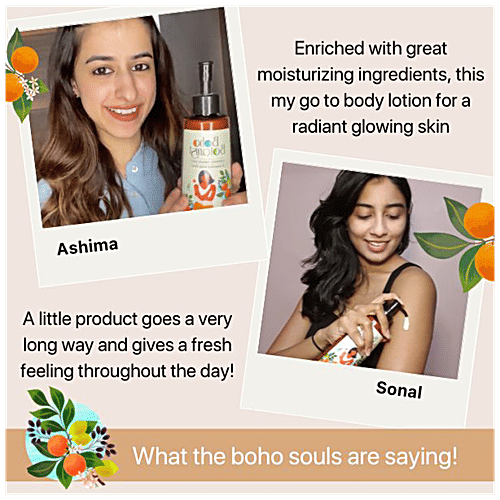 Boho Botanist Body Lotion - Mandarin, Kakadu Plum & Rosemary For Glowing Skin, 350 ml  