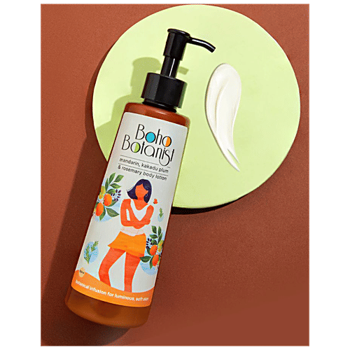 Boho Botanist Body Lotion - Mandarin, Kakadu Plum & Rosemary For Glowing Skin, 350 ml  