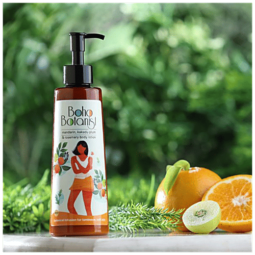 Boho Botanist Body Lotion - Mandarin, Kakadu Plum & Rosemary For Glowing Skin, 350 ml  