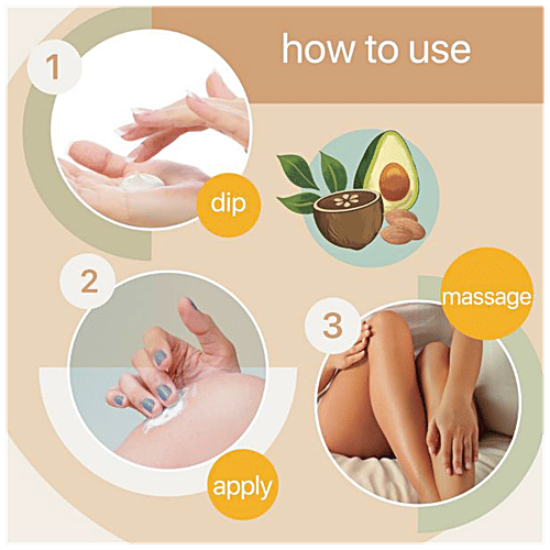 Boho Botanist Whipped Body Cream Almond - Babassu Avocado, Nourishing Moisturising Dry Skin, 200 ml  