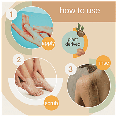 Buy Boho Botanist Body Scrub Almond & Babassu Body Polishing, Removes