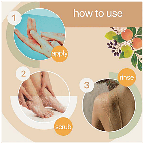 Boho Botanist Exfoliating Body Scrub - Mandarin& Kakadu Plum, Niacinamide, Vit C, Tan Removal, 200 g  