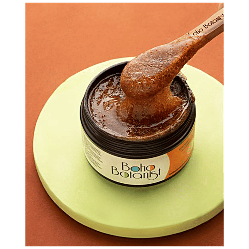Boho Botanist Exfoliating Body Scrub - Mandarin& Kakadu Plum, Niacinamide, Vit C, Tan Removal, 200 g  