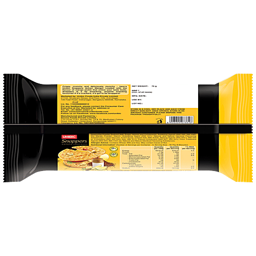 Unibic Snappers Potato Crackers - Achari Mango, Crispy & Crunchy, 75 g  