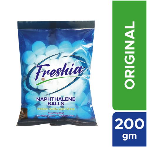 Freshia Original Naphthalene Balls, 200 g  Premium Quality
 Super Strong Insect Repellant
  Stain Free