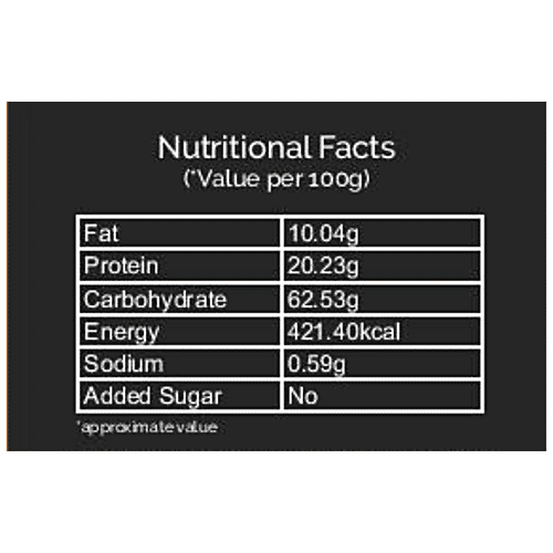 Omay Foods Beaten Chana - Protein-Rich, Roasted, No Cholesterol, Oil-Free Snack, 125 g