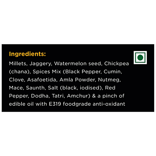 Omay Foods Millets & Chana - Jaggery Coated, Roasted, Rich In Protein, Gluten Free Snack, 30 g