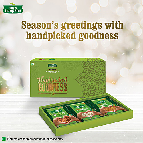 Tata Sampann Premium Nuts & Dry Fruits Collection - Almonds, Cashews & Raisins, For Gifting, 200 g (Pack of 3) 